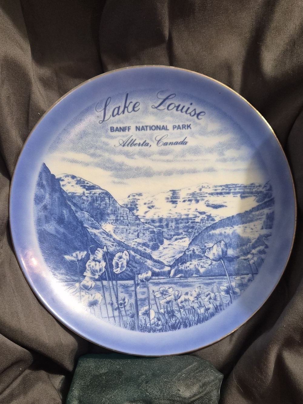 Lake Louise Scenic Collector Plate in Blue